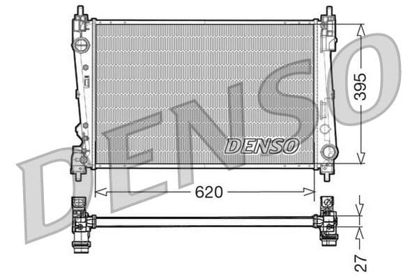 Motorradiator past: FIAT BRAVO II, DOBLO, DOBLO CARGO  LANCIA DELTA III 1.6D/1.9D/2.0D 09.08-12.23