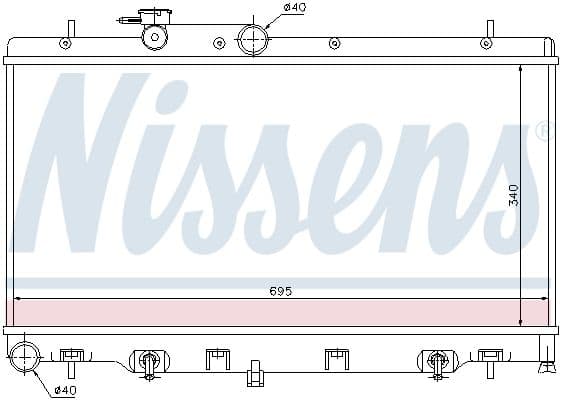 Motorradiator past: SUBARU LEGACY III, OUTBACK 2.0/2.5