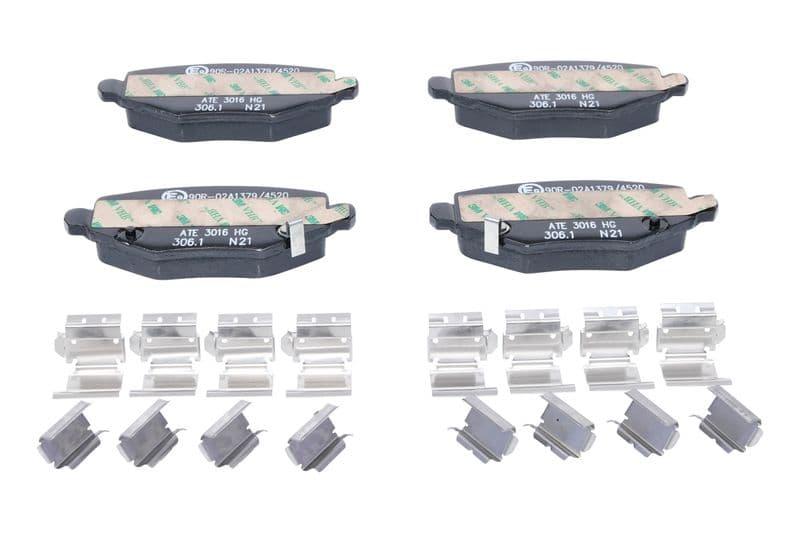 Remblokken set Achter (met extra's), past: CHRYSLER GRAND VOYAGER V, TOWN & COUNTRY, VOYAGER V  DODGE GRAND, JOURNEY  FIAT FREEMONT  FORD USA FREESTAR  LANCIA VOYAGER  VW ROUTAN 2.0D-4.2 10.03-