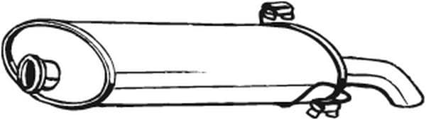 Uitlaatsysteem achterste geluiddemper past: PEUGEOT 306 1.9D/2.0D 05.93-12.02