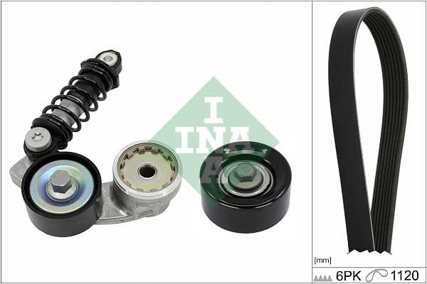 Multi-V-riemset met spanner past: HYUNDAI I30, I40 I, I40 I CW, KONA, TUCSON  KIA CEED, OPTIMA, PROCEED, SPORTAGE IV, SPORTAGE V, STONIC, XCEED 1.6D 01.18-