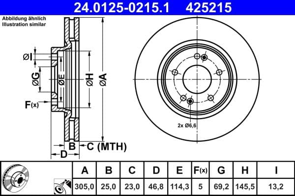 Brake disc Voor Links/Rechts past: HYUNDAI ELANTRA IV, ELANTRA VI, I30, IX35, KONA, SONATA VII, TUCSON  KIA CEED, CERATO IV, NIRO I, OPTIMA, PROCEED, SELTOS, SOUL III 1.0-Electric 01.06-