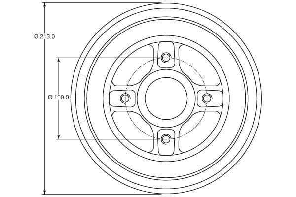 Brake drum Achter past: RENAULT CLIO III, MODUS 1.2-2.0 09.04-12.14