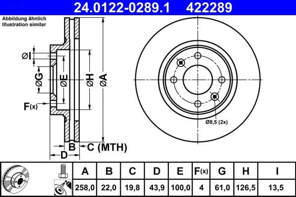 Brake disc Voor Links/Rechts past: DACIA LOGAN II, LOGAN III, LOGAN MCV II, SANDERO, SANDERO II, SANDERO III  RENAULT CLIO IV, CLIO V, LOGAN I, LOGAN II, LOGAN/STEPWAY II 0.9-Electric 06.08-