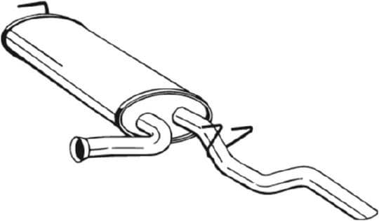 Uitlaatsysteem achterste geluiddemper past: OPEL MOVANO A  RENAULT MASTER II 1.9D-3.0D 12.97-