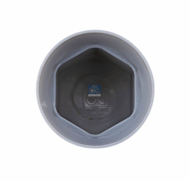 Wielmoerdop (sleutelwijdte: 33, kleur grijs, plastic) past: RVI C, D, K, KERAX, MAGNUM, MIDLUM, PREMIUM, PREMIUM 2, T  VOLVO B10, B12, B7, F10, F12, F16, F7, FH12, FH16, FH16 II, FL10, FL6 01.73-