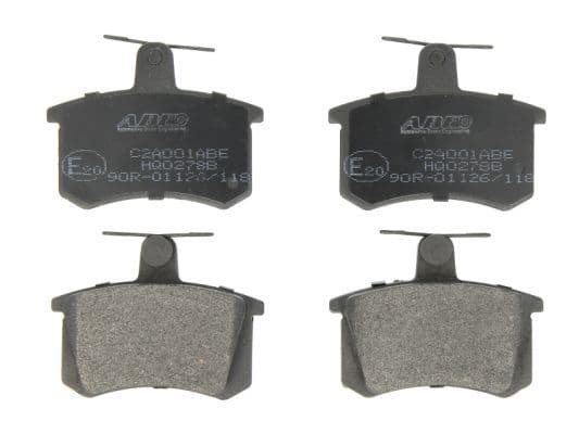 Remblokken set Achter , past: ALFA ROMEO 164, 33  AUDI 100 C2, 100 C3, 100 C4, 200 C2, 200 C3, 80 B2, 80 B3, 80 B4, 90 B2, 90 B3, A4 B5, A4 B6, A6 C4, A6 C5, A8 D2, CABRIOLET B3 1.4-4.2 08.75-