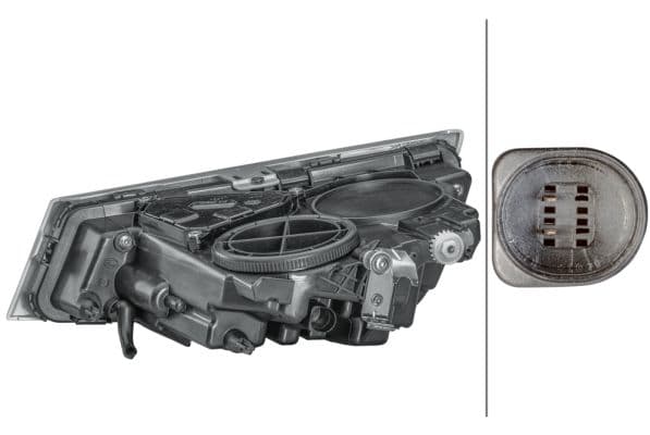 Mistlamp Rechts (H3, zilveren frame) 24V past: VOLVO FH, FM, FM II 09.05-