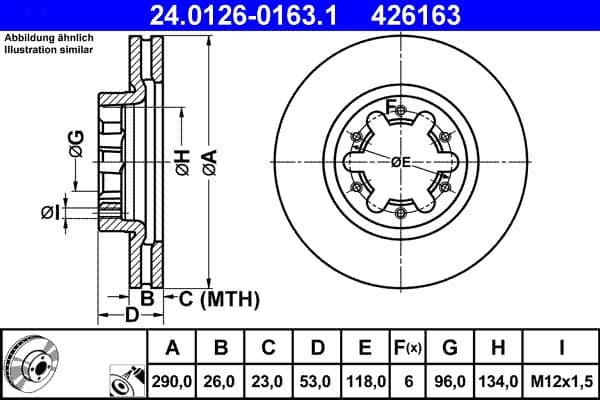 Brake disc Voor Links/Rechts past: NISSAN CABSTAR, CABSTAR E, NT400 CABSTAR 2.5D/2.7D/3.0D 10.98-