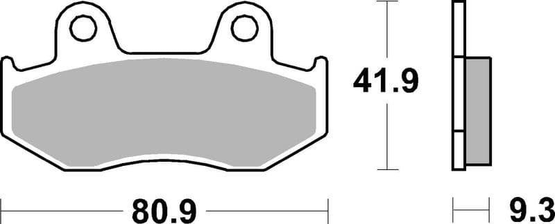 Brake pads Achter/Voor, beoogd gebruik: scooters, materiaal: sinter-XS, 41,9x80,9x9,3mm past: SUZUKI AN 250/400 1998-2007