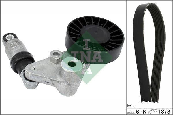 V-snaren set (met rollen) past: OPEL ASTRA G, ZAFIRA A 2.0D/2.2D 02.98-10.05