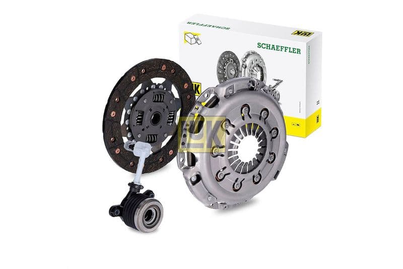 Koppelingskit met hydraulisch lager (met centrale koppeling slave cilinder, 220mm) past: DACIA DOKKER  RENAULT GRAND SCENIC II, KANGOO BE BOP, KANGOO EXPRESS, KANGOO II 1.6/1.6ALK/1.6LPG 03.01-