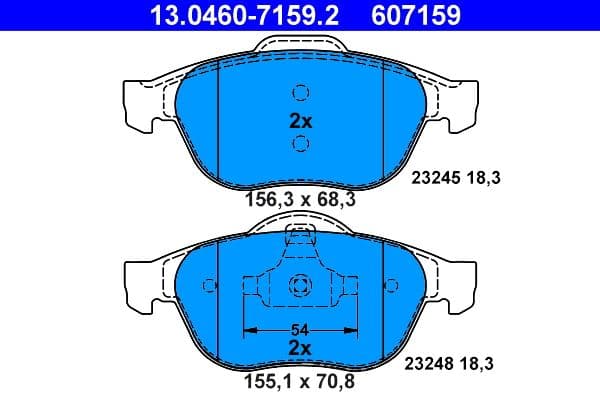 Remblokken set Voor , past: RENAULT ESPACE IV, LAGUNA II, VEL SATIS 1.9D-3.5 03.01-12.15