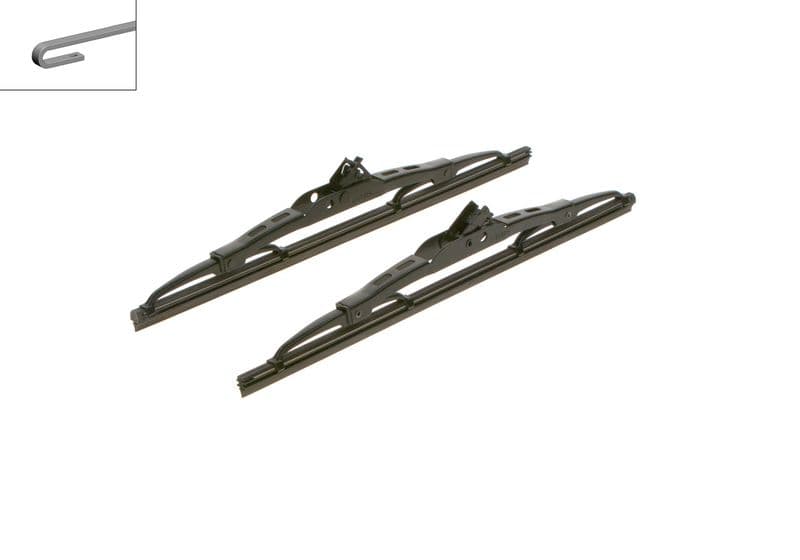 Wisserblad draaibaar Voor (2pcs) 280 Twin 280mm past: CITROEN ACADIANE  DAIHATSU TAFT  FIAT JAGST  INNOCENTI MINI  MG MGB GT  RENAULT 4  ROVER MINI, MINI-MOKE  SUBARU LEGACY IV 01.60-03.12