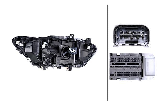 Koplamp Links (LED, kleur invoegen: zwart) past: BMW 1 F20, F21 03.15-06.19