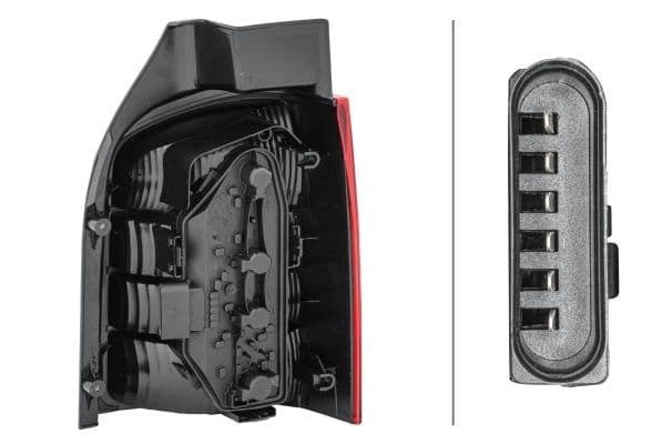 Achterlicht Links (P21/4W/P21W, versie met achterdeur) past: VW CALIFORNIA T5 CAMPER, MULTIVAN T5, TRANSPORTER T5