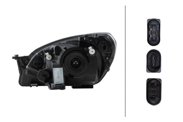 Koplamp Rechts (H4/PY21W/W21, elektrisch, met motor, kleur invoegen: verchroomd) past: SKODA CITIGO 10.11-03.17