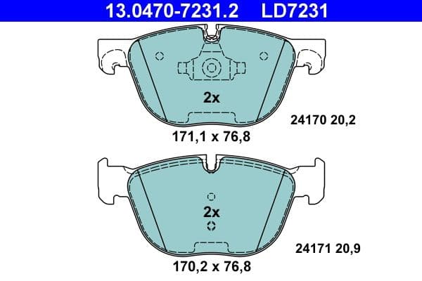Keramische remblokken Voor , past: BMW X4 (F26), X5 (E70), X5 (F15, F85), X6 (E71, E72), X6 (F16, F86) 2.0-4.8 10.06-07.19