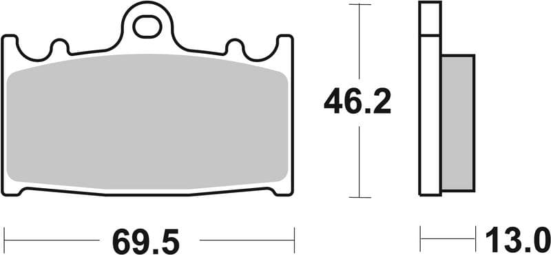 Brake pads Achter, beoogd gebruik: route, materiaal: sinter-SP, 46,2x69,5x13mm past: SUZUKI VL 1500 2002-2016