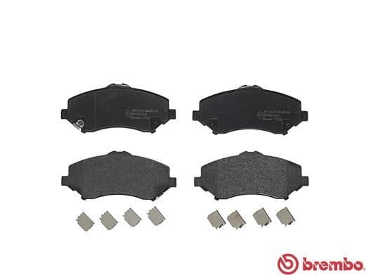 Remblokken set Voor (met extra's), past: CHRYSLER GRAND VOYAGER V, TOWN & COUNTRY, VOYAGER V  DODGE GRAND, JOURNEY, NITRO  FIAT FREEMONT  JEEP CHEROKEE, WRANGLER III  VW ROUTAN 2.0D-4.0 01.06-