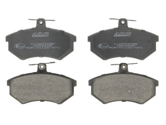 Remblokken set Voor , past: AUDI 80 B2, 90 B2, A4 B6, COUPE B2, COUPE B3  VW CORRADO, PASSAT B2, PASSAT B3/B4, POLO III CLASSIC, POLO IV, SAVEIRO G1 1.4-2.3 01.81-