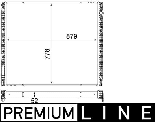 Motorradiator ((en) without frame, lage temperatuur  nieuw type) EURO 6 past: MAN TGS I D2066LF01-D2676LF45 02.07-