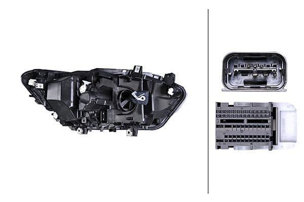 Koplamp Links (LED, kleur invoegen: zwart) past: BMW 1 F20, F21 03.15-06.19