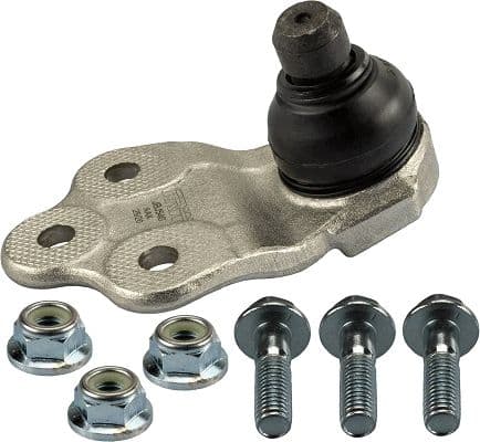 Kogelgewricht van de as Links/Rechts (bodem/buitenkant voor) (diameter kegel 19mm) past: FIAT 500L, 500X, DOBLO, DOBLO CARGO  JEEP COMPASS, RENEGADE 0.9-2.0D 01.10-