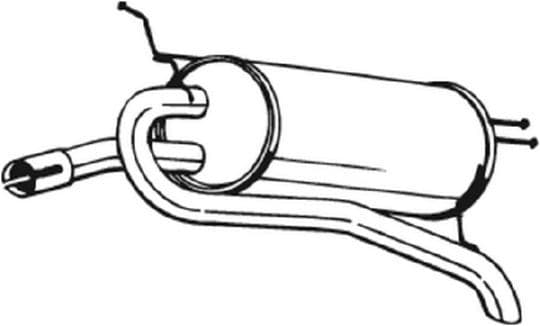 Uitlaatsysteem achterste geluiddemper past: FIAT PALIO 1.2-1.9D 04.96-