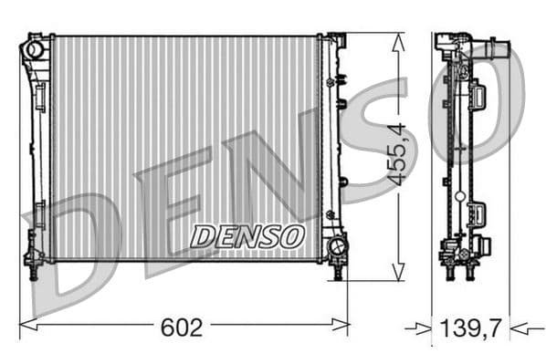 Motorradiator past: FIAT 500, 500 C, PANDA 0.9/1.3D/1.4 10.07-