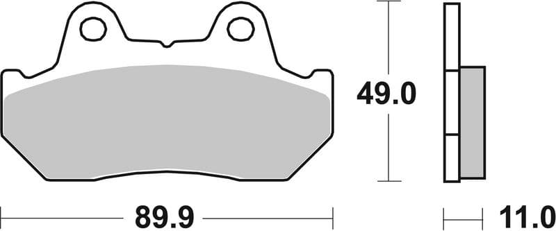 Brake pads Voor, beoogd gebruik: route, materiaal: sinter-LA, 49x89,9x11mm past: HONDA CB, CBR, CBX, CMX, CX, FT, GL, NS, VF, VT, XBR, XL, XLV 400-1500 1981-2000