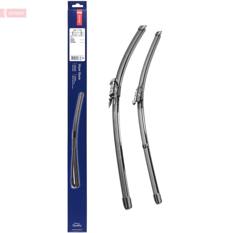 Wisserblad voegloos Voor met spoiler (2pcs) Flat Blades 580/530mm past: MITSUBISHI ECLIPSE IV  SMART FORTWO 04.05-