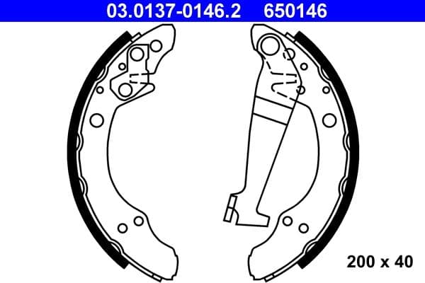 Brake shoe set