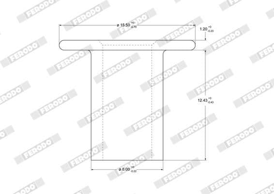 Rivet, drum brake lining