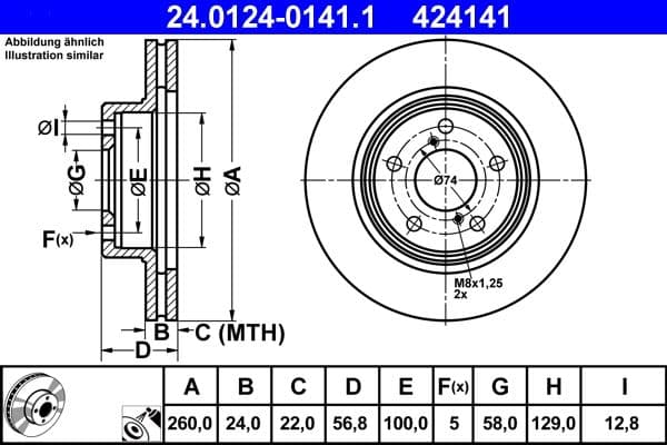 Brake disc Voor Links/Rechts past: SUBARU IMPREZA, LEGACY I, LEGACY II, LEGACY III 1.5-2.2 01.89-