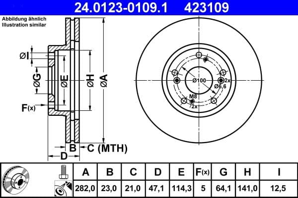 Brake disc Voor Links/Rechts past: ACURA RSX  HONDA ACCORD VI, ACCORD VII, CIVIC VII, CIVIC VIII, CIVIC X, CR-V II, FR-V, STREAM 1.4-3.0 02.98-12.22