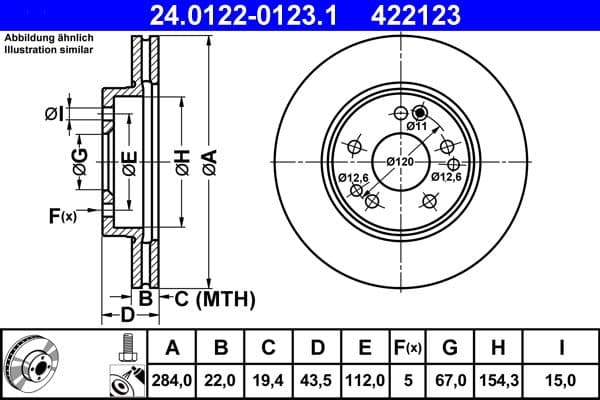 Brake disc Voor Links/Rechts past: MERCEDES 124 (C124), 124 (W124), 124 T-MODEL (S124), 190 (W201), E (A124), E (C124), E (W124), E T-MODEL (S124), SL (R107) 2.0-4.9 05.71-03.98