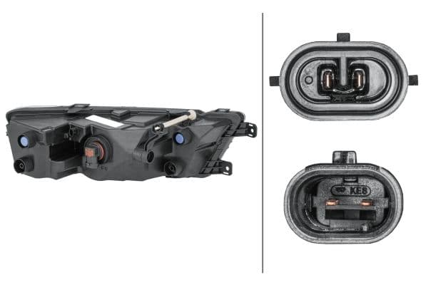 Mistlamp Voor Links (H8/LED, met dagrijlichten  zwart) past: SKODA RAPID 07.12-03.22