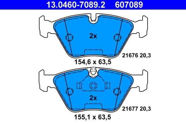 Remblokken set Voor , past: BMW 5 (E34), 5 (E39) 2.0-3.5 03.90-05.04