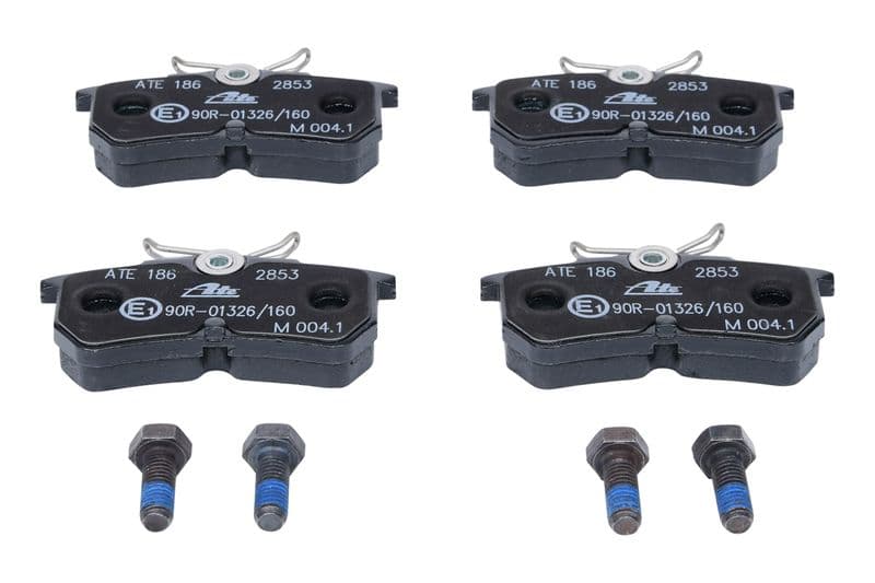 Remblokken set Achter (met remklauw geleidingsbouten), past: FORD FIESTA, FIESTA V, FIESTA VI, FOCUS I, PUMA  FORD USA FOCUS, FOCUS ZX3, FOCUS ZX5 1.0-2.0 08.98-01.18