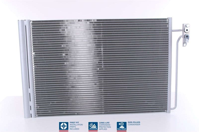 A/C condensator (met droger, (EN) additional fitting elements) past: LAND ROVER RANGE ROVER III 3.0D/4.4 03.02-08.12