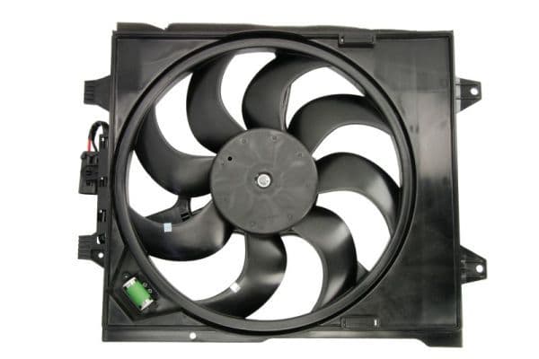 Radiatorventilator (met huisvesting) past: FIAT 500, 500 C, GRANDE PUNTO 0.9-1.4 07.07-