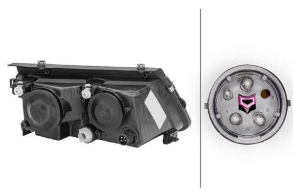 Koplamp Links (H1/H7/W5W, elektrisch, zonder motor, kleur invoegen: zilver) past: VW PASSAT B5 08.96-11.00