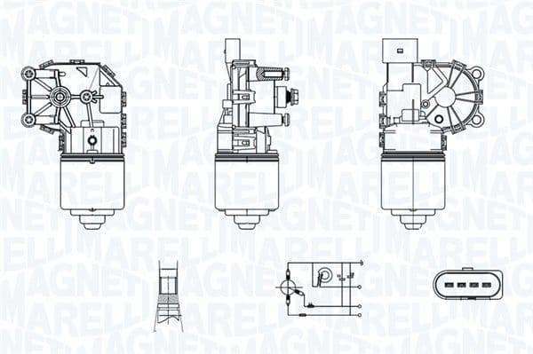 Ruitenwissermotor Voor past: FORD FIESTA VI 06.08-01.18