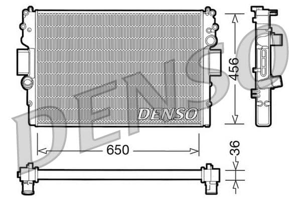 Motorradiator past: IVECO DAILY III, DAILY IV, DAILY V 2.3D-3.0D 05.99-02.14