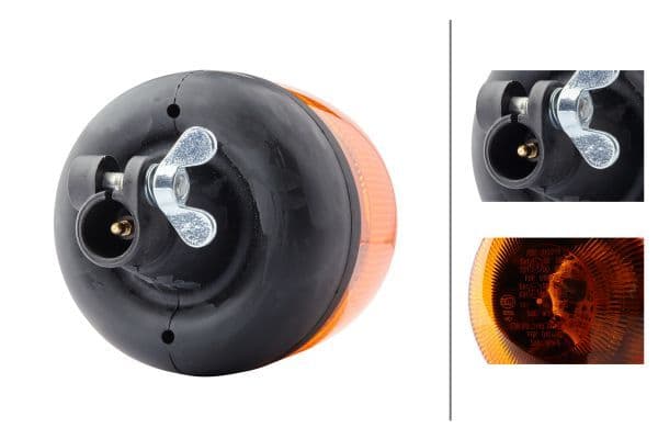 Noodlamp (baken), policarbon, type lichtbron: LED, geschroefd, 12/24V