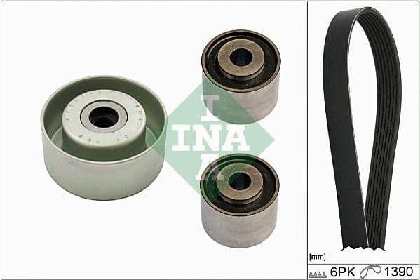 V-snaren set (met rollen) past: CITROEN BERLINGO, JUMPY I, XSARA  FIAT SCUDO  PEUGEOT 206, 306, EXPERT, PARTNER 1.9D 06.96-12.15
