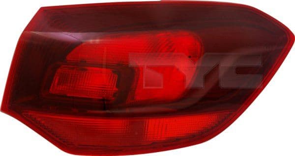 Achterlicht Links (extern, kleur indicator grijs, kleur van het glas grijs) past: OPEL ASTRA J Stationwagon 12.09-04.18
