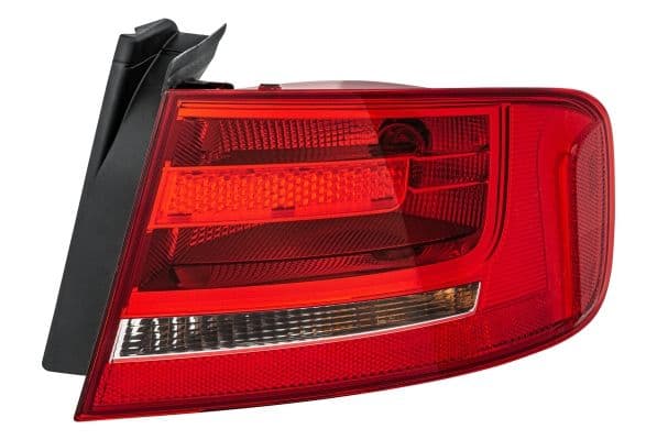 Achterlicht Rechts (extern, P21W, kleur indicator geel, kleur van het glas red) past: AUDI A4 B8 Saloon 11.07-10.11