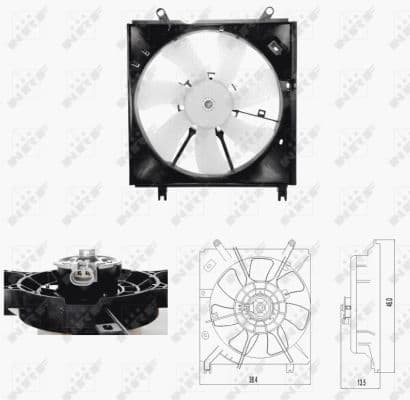 Radiatorventilator (met huisvesting) past: TOYOTA RAV 4 II 2.0 05.00-11.05